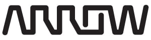 Arrow logo - worm, web, black, 300 px